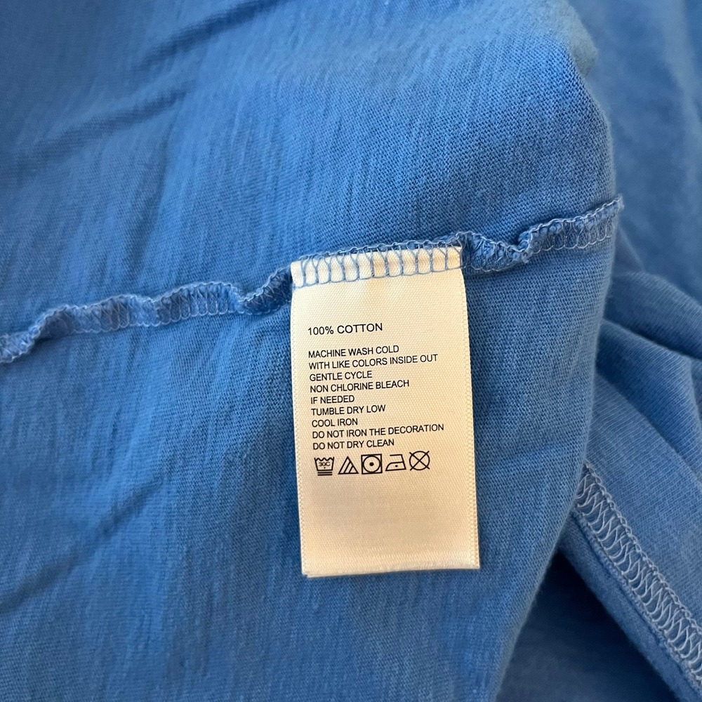 Tommy Bahama Mens Blue Slub Cotton Pocket T-Shirt Size M Marlin Logo Tee - Picture 5 of 14